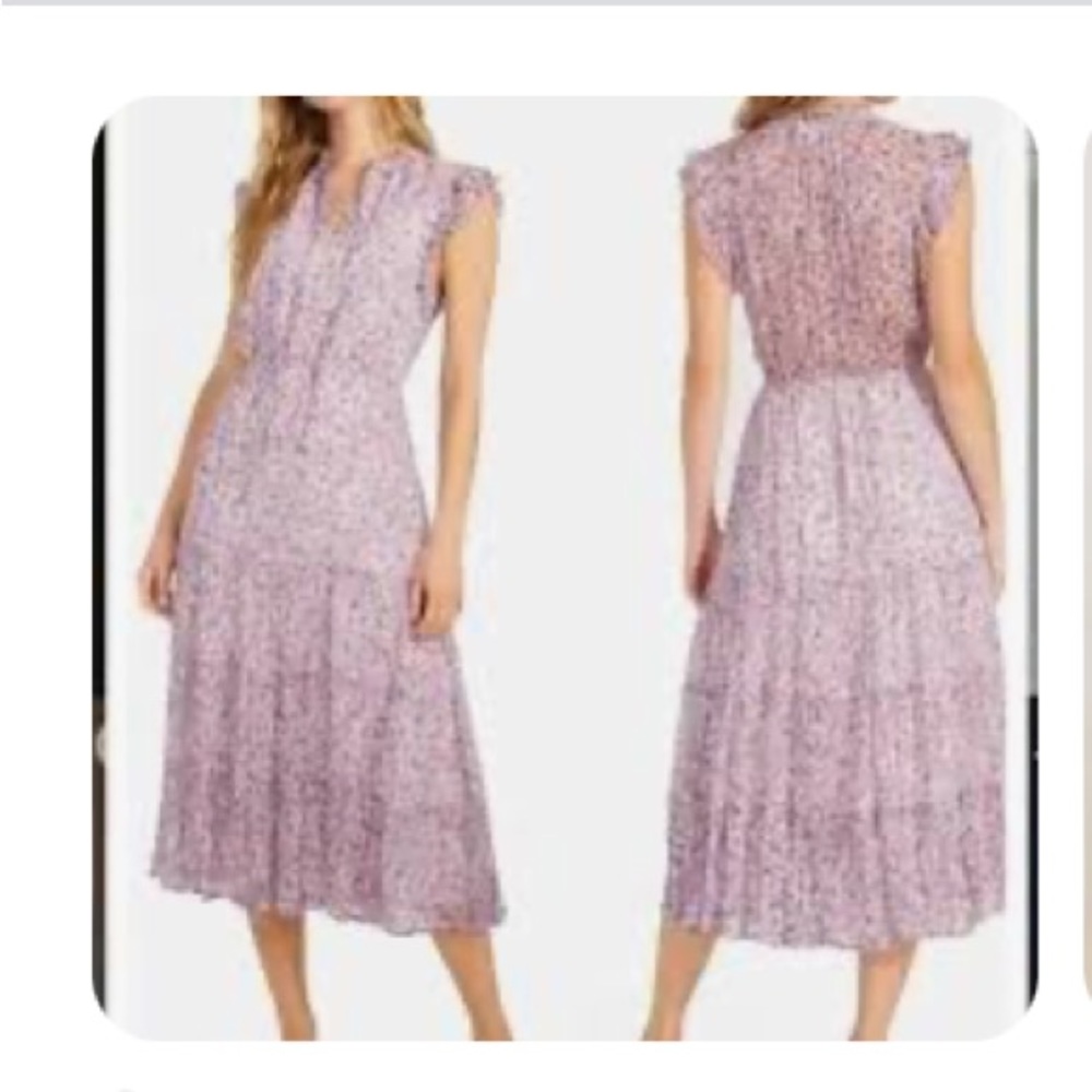 BB Dakota Lavender Floral Midi Dress